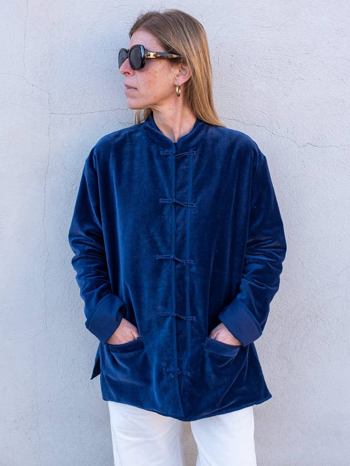 Tang Velvet Jacket for wholesale by Sanjanaandme