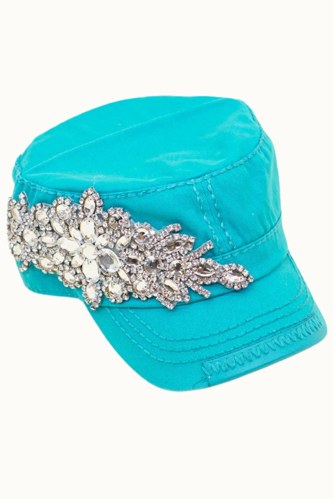 Olive & Pique - Wholesale Honkbalpet - Dames - Abstracte, met juwelen versierde Bling Glitz cadet-pet, verstelbaar7