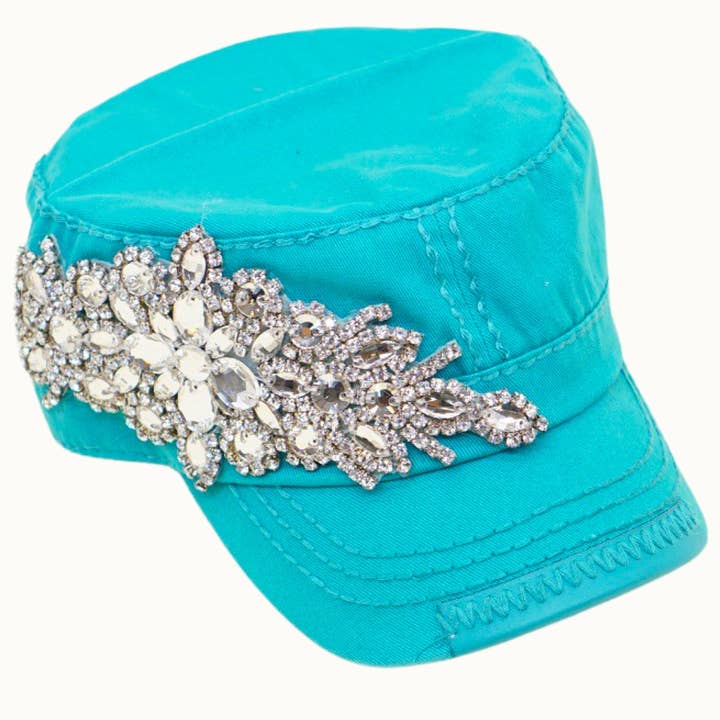 Olive & Pique - Wholesale Honkbalpet - Dames - Abstracte, met juwelen versierde Bling Glitz cadet-pet, verstelbaar7