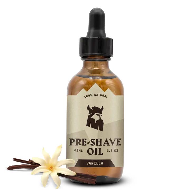 Pre-scheerolie voor mannen - Vanille voor wholesale door Striking Viking