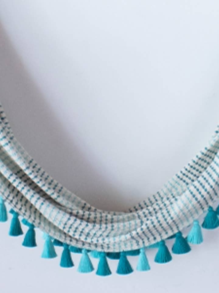 Turquoise-Toned Cadena Hammock for wholesale by Lula Mena