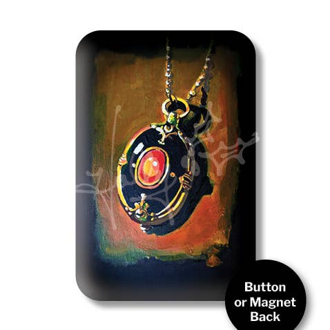 "Locket No. 1" Magnet or Button for wholesale by Holly Bones