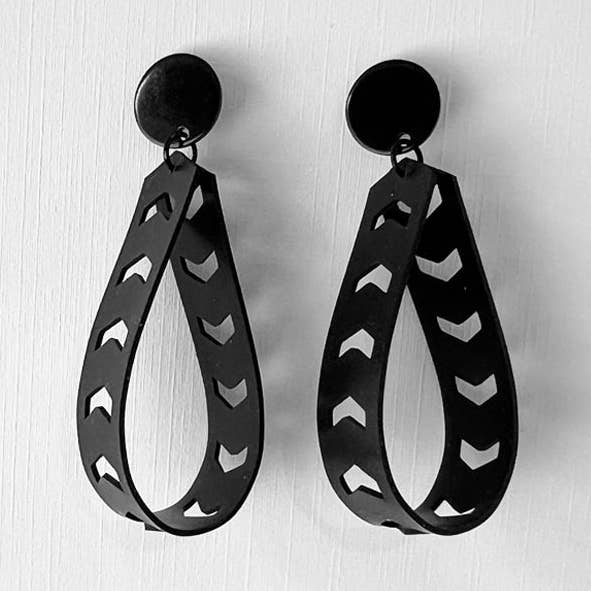 Chevron Hoop Earrings for wholesale by Kaden & Kai