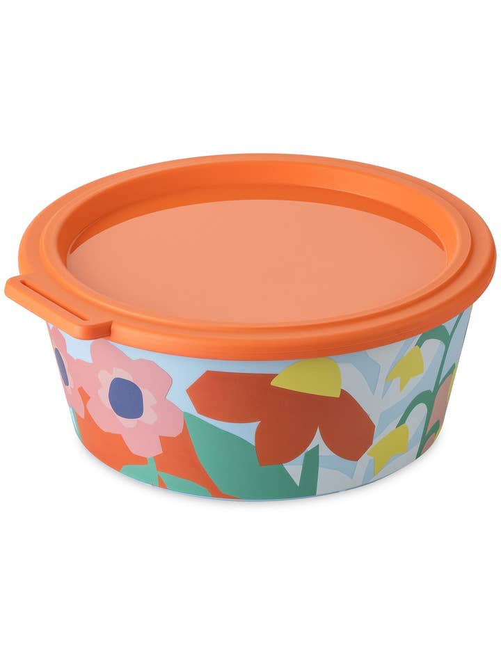 Bowl with Lid NORA BOX 1.3 l BLOOMS for wholesale by Koziol ideas for friends GmbH