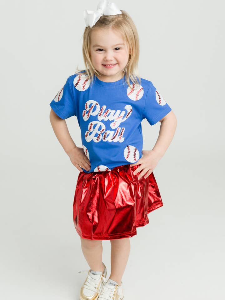 Chemise Enfant Bleu Royal Play Ball pour la vente par Belle Cher