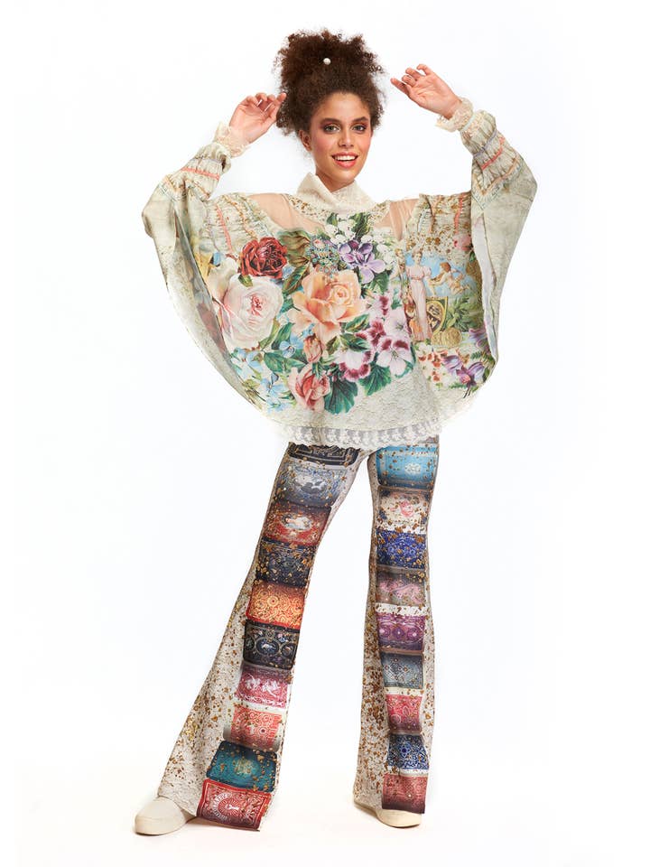 IPNG Design - Vendita all'ingrosso Camicetta - Donna - Blusa a scialle - Fortune In Flowerland5