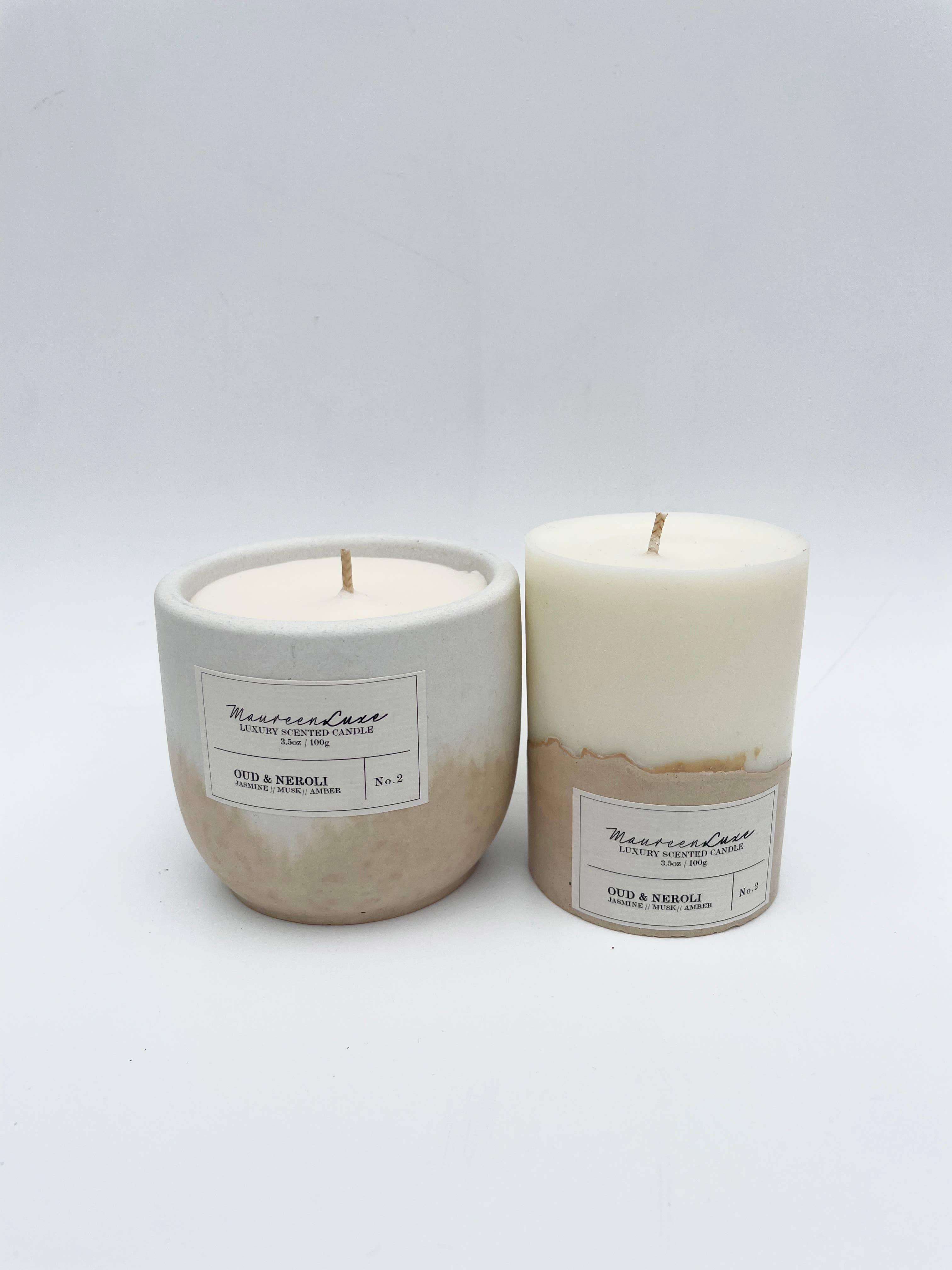 Maureen Luxe Studio – wholesale Pillar candle – Oud Pillar Candles7
