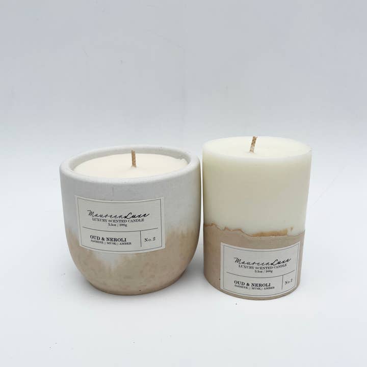 Maureen Luxe Studio – wholesale Pillar candle – Oud Pillar Candles7