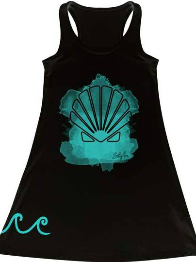 Shells Black Performance Dress for wholesale by Salty Bum