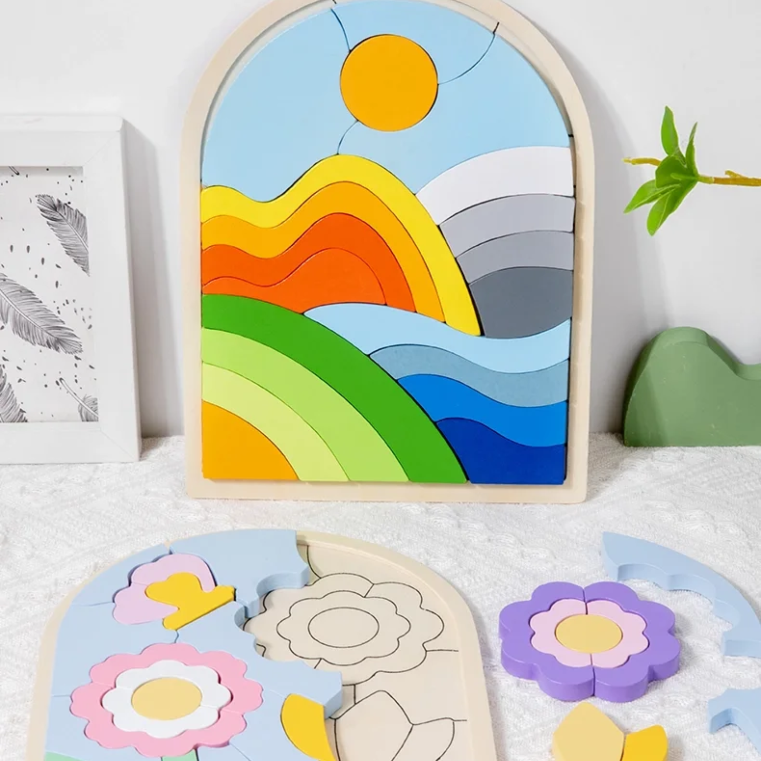 Toyarina - Wholesale Puzzle - Kids - Wooden 3D Puzzle Blocks Montessori Toy for Ages 2-60