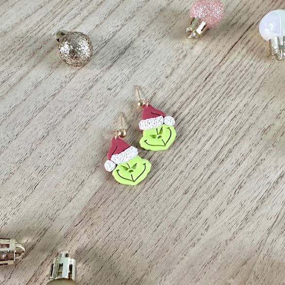 Sparkl + DOT - Wholesale Dangle Earrings - Grinchy