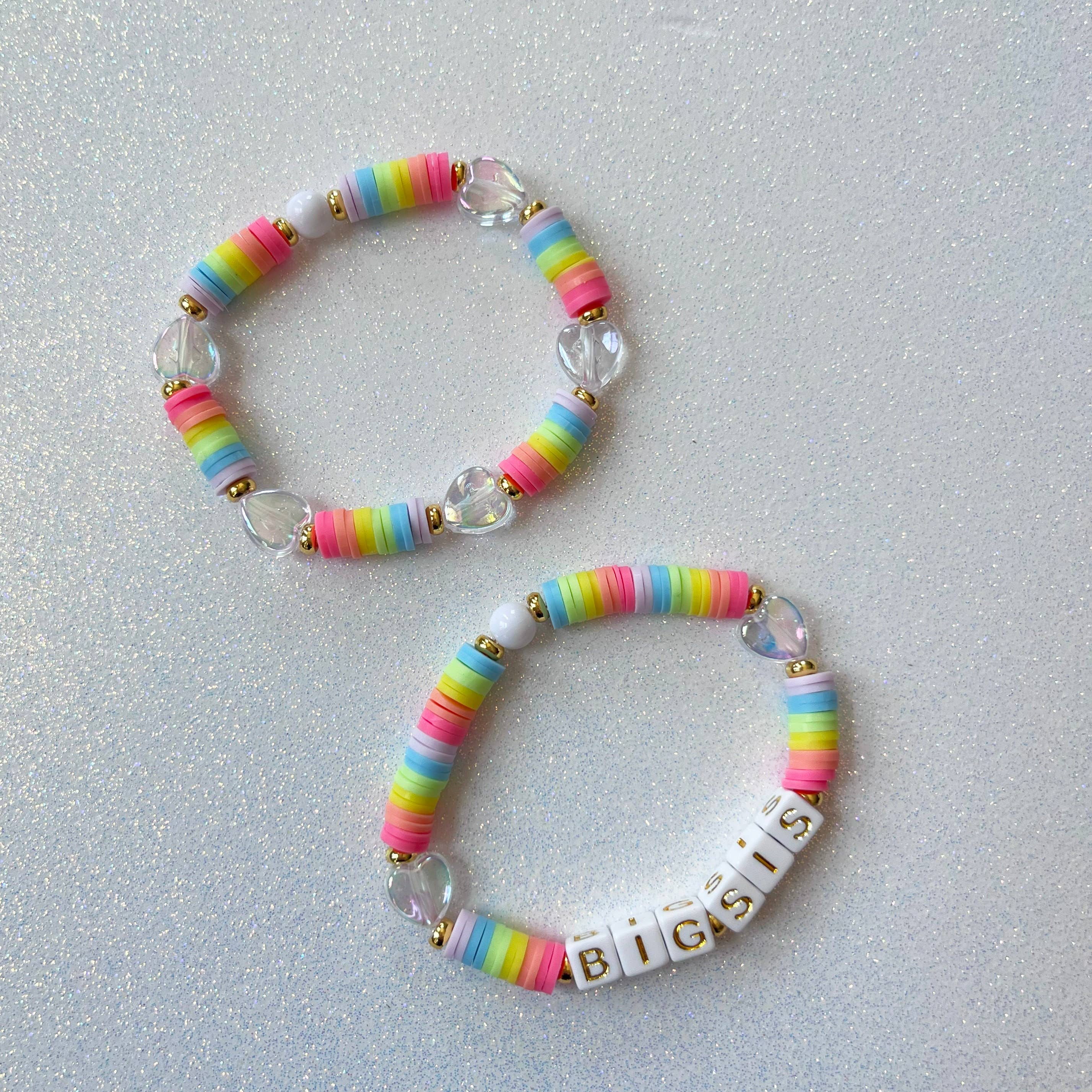Spread the Love Today CO - Wholesale Beaded Bracelet - Kids - Sister Matching Bracelet Set Big Sis Lil Sis Bracelet Set4