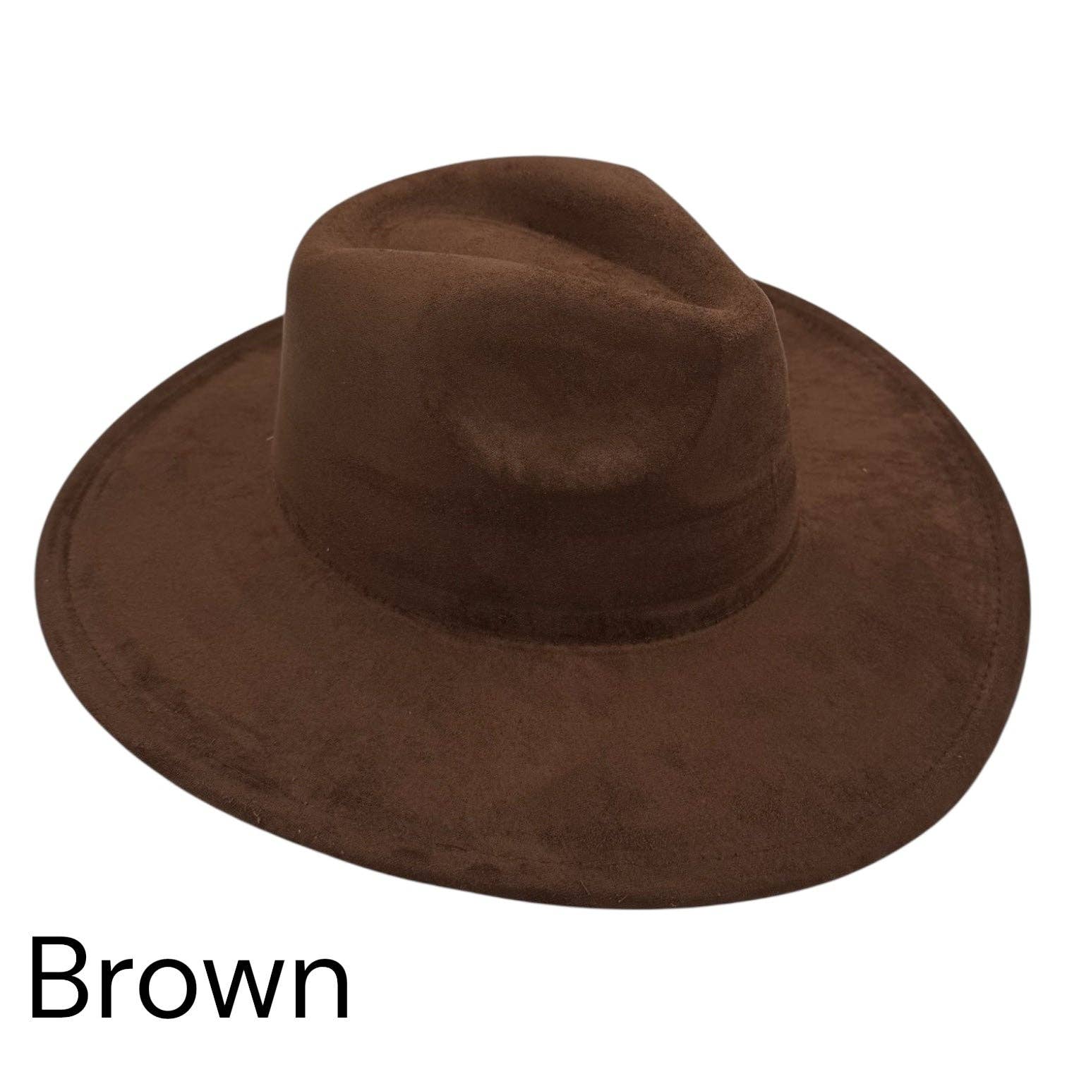 KW Laser Supplies - Wholesale Fedora - Women's - Vegan Suede Wide Brim Hats10