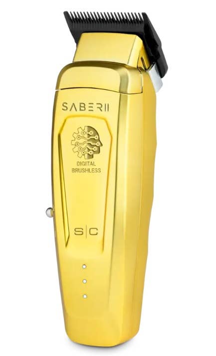 Salon Equipment Pros - Wholesale Clippers - Men's - StyleCraft Pro Saber 2.0 Metal Cordless Clipper Gold SC617M3