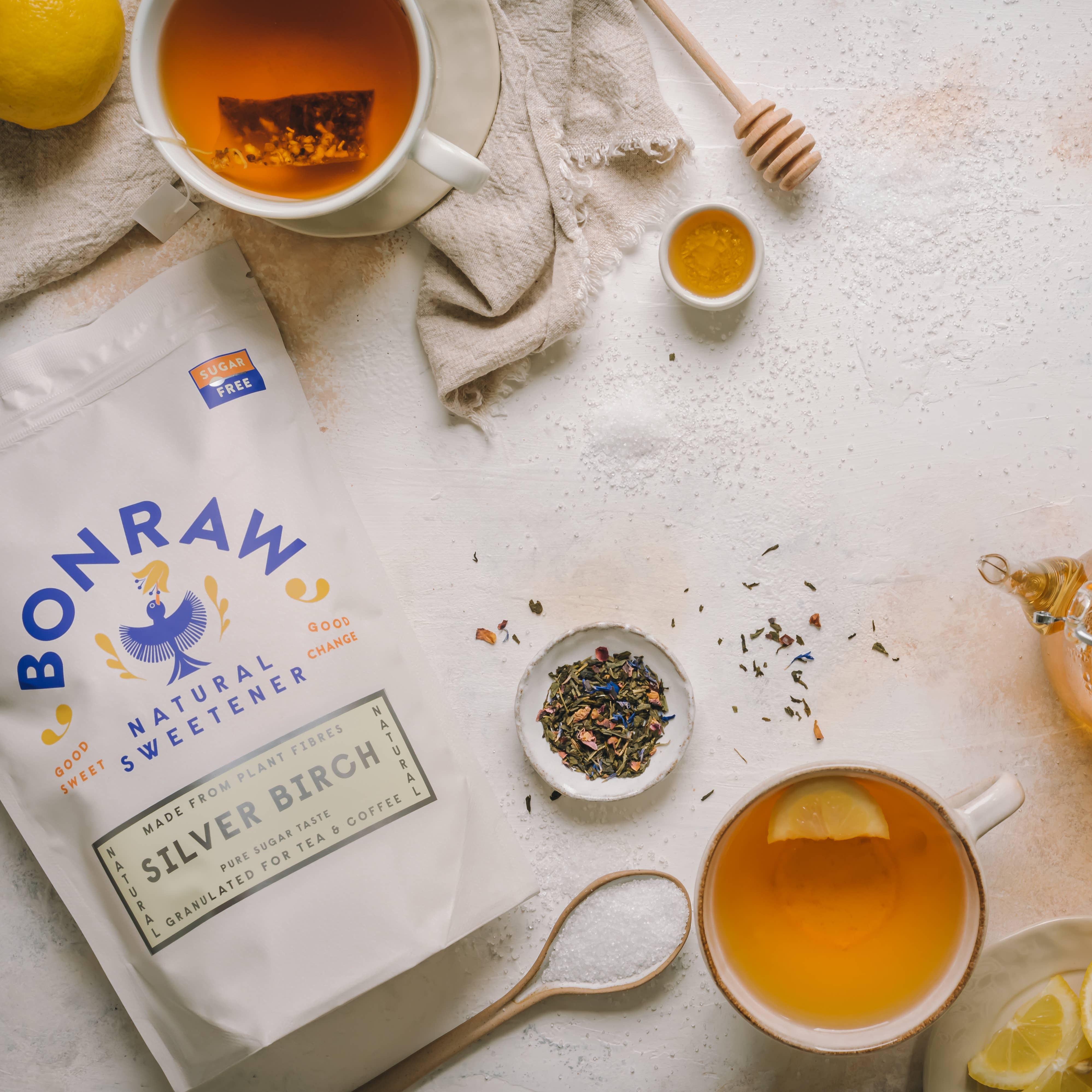 Bonraw Foods - Vendita all'ingrosso Zucchero - Bonraw - Dolcificante naturale granulato di betulla argentata, 1 kg x 81