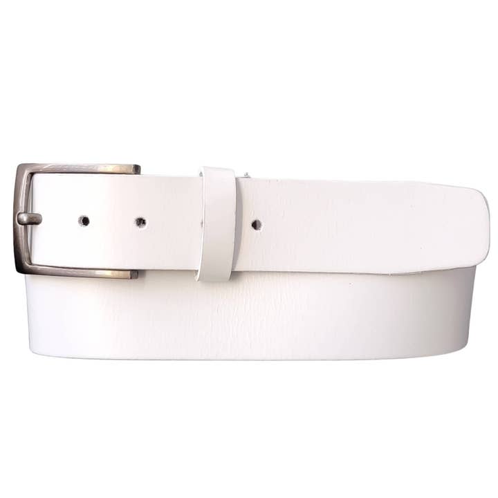 The Fairway Belt - White 100% Full Grain Leather Belt for wholesale by NAB LEATHER