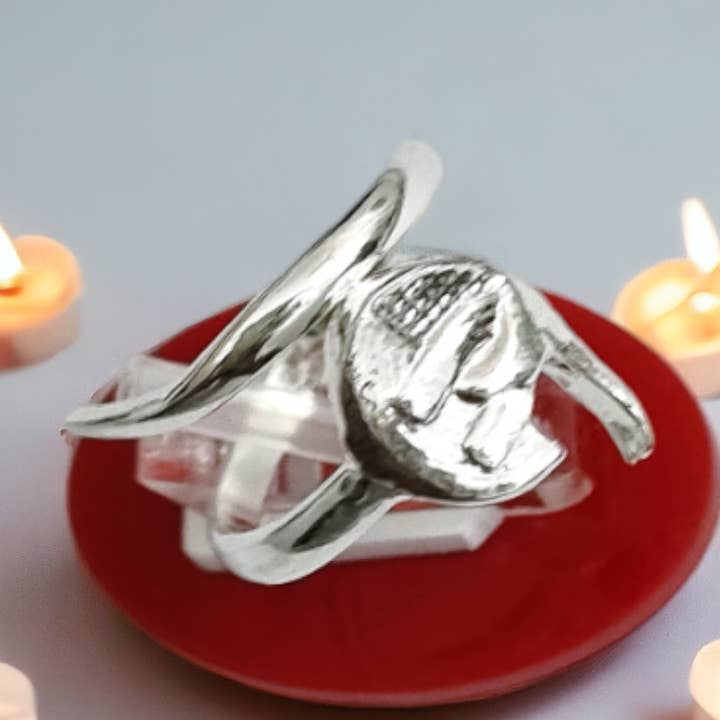 Anel Ajustável Prata God Thoth por atacado de ALADDIN'S LAMP JEWELRY