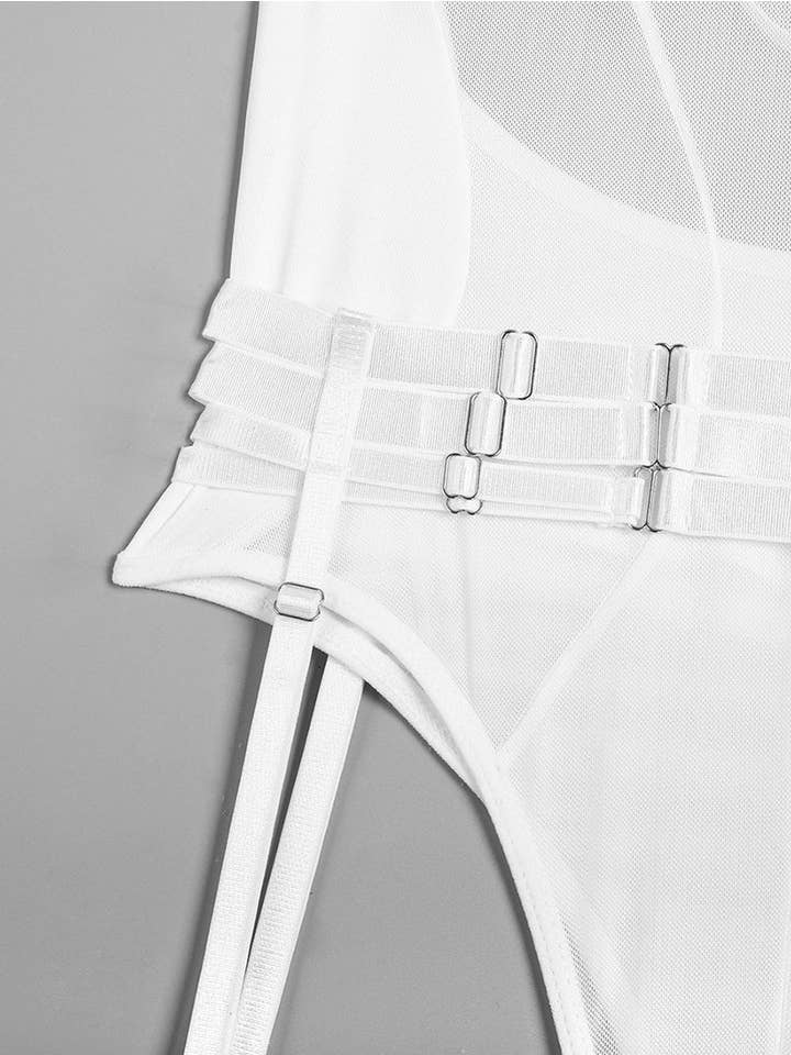 Tourtiwi - Wholesale Lingerie Bodysuit - Women's - Sexy Mesh Halter Lingerie Bodysuit19