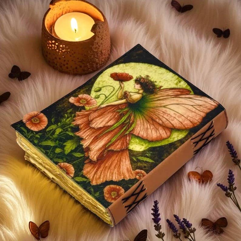 Leatherooze - Wholesale Journal/Diary - Fairy Leather Journal-Vintage SpellbooK5