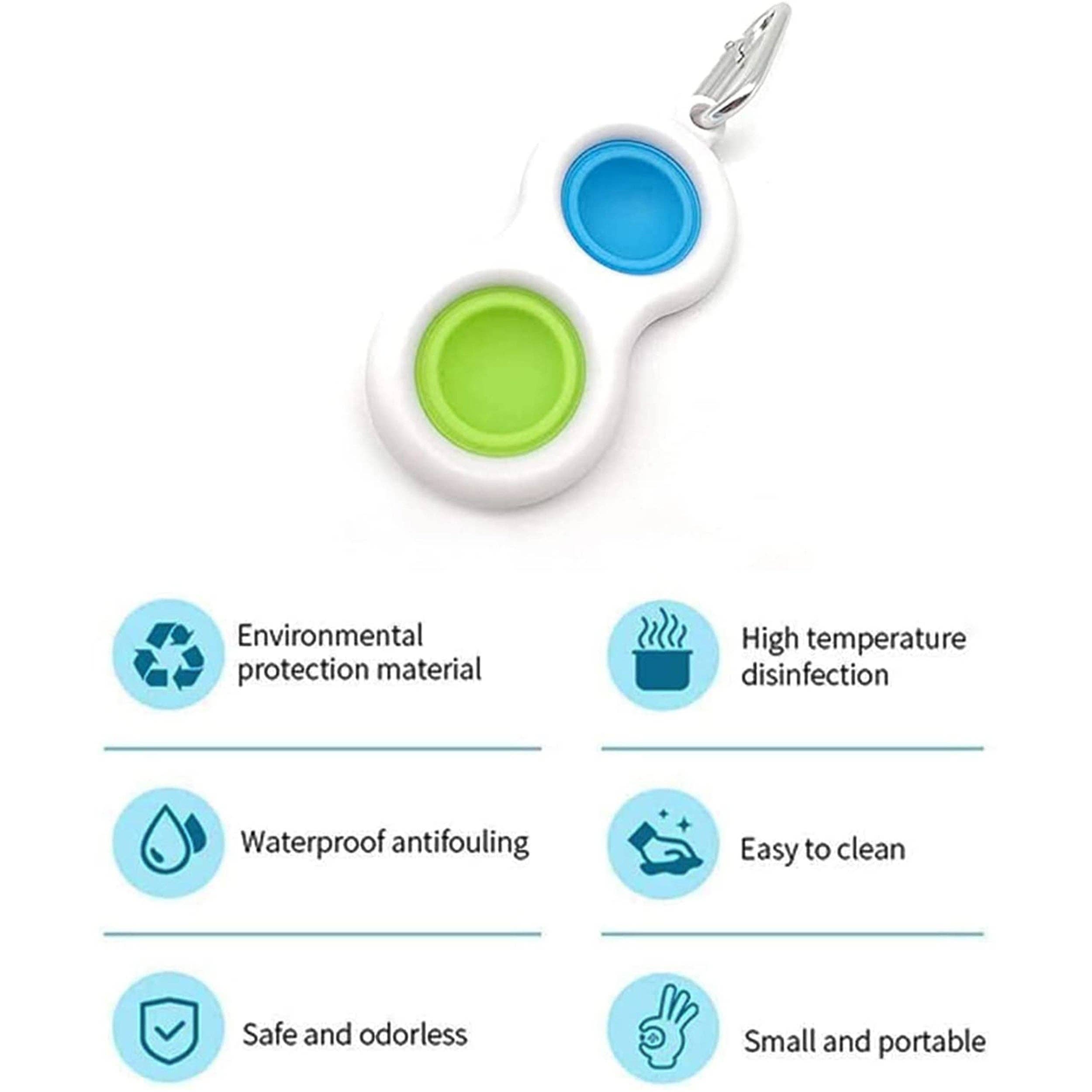 PR GROUPS LLC - Wholesale Keychain - Unisex - Bubble Popper Fidget Keychain Toy For Kids - Assorted3