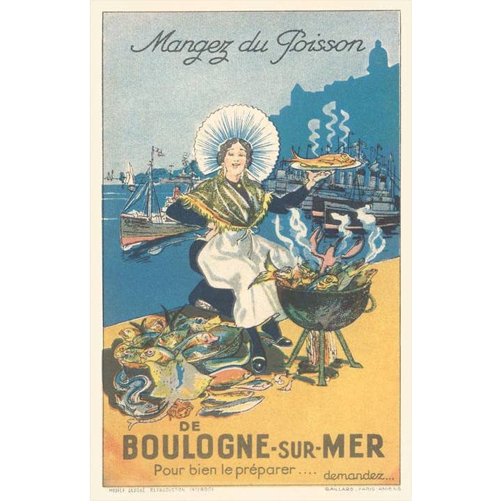 Found Image Press - Wholesale Postcard - Postcard FO-707 Eat Fish Poster