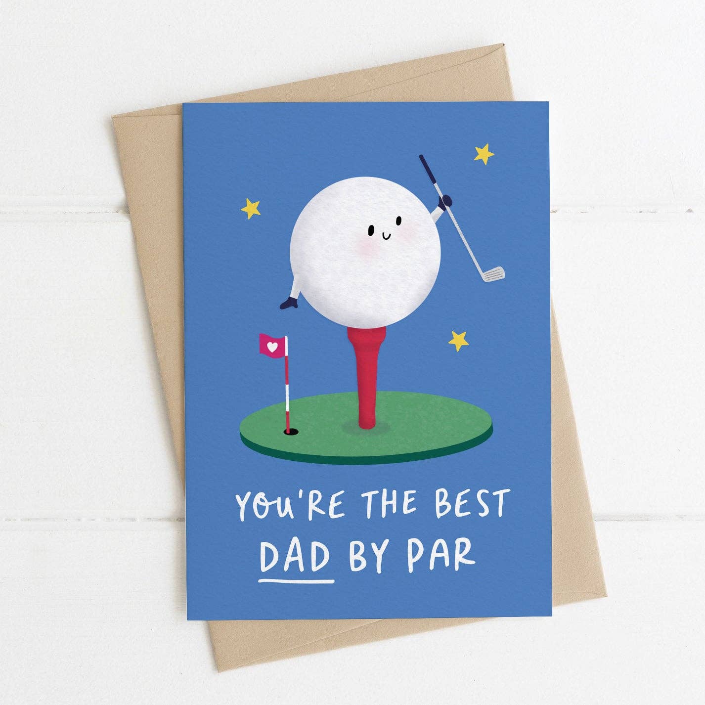 Painted Parasol Studio – wholesale Father’s Day card – Golf Tee Dad Card - Father's Day - Greetings Card for Men1