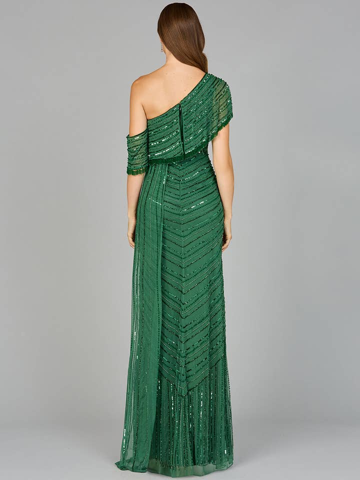 Lara New York - Wholesale Gown - Women's - Off Shoulder Sheath Beaded Gown3