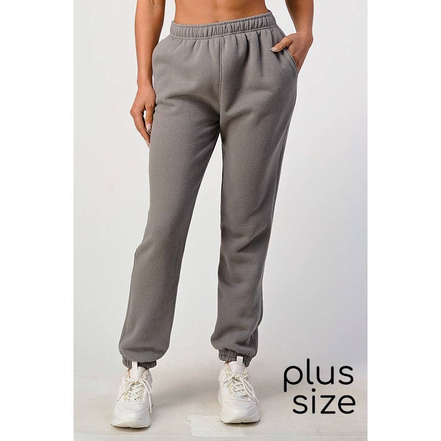 Lime All the Time – wholesale Joggingbyxor - Dam – Mjuk fleece-joggingbyxa i plusstorlek4