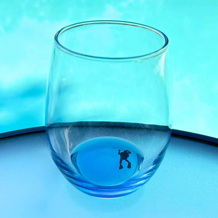 Scuba Diver Ocean Resin Wine Glasses Diving Themed Glassware for wholesale by Mermaid of Hilton Head
