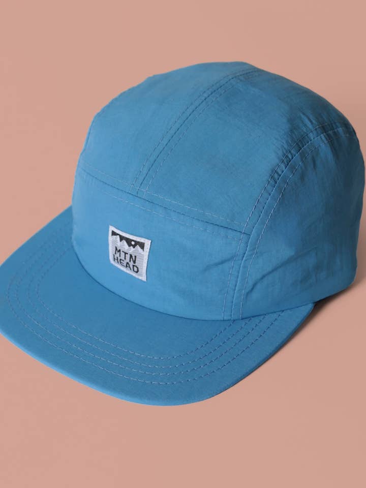 5 Panel - Sky Blue Nylon for wholesale by Muttonhead