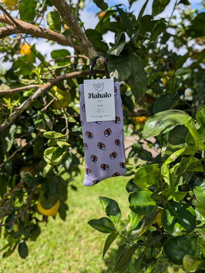 Koloa Farms - Wholesale Socks - Unisex - Musubi Sushi Spam Large socks, Fun tropical, Hawaiian sock5