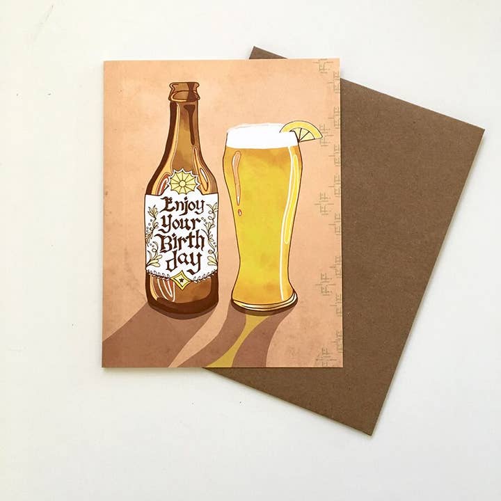 Njut av öl födelsedagskort för wholesale av Cynla