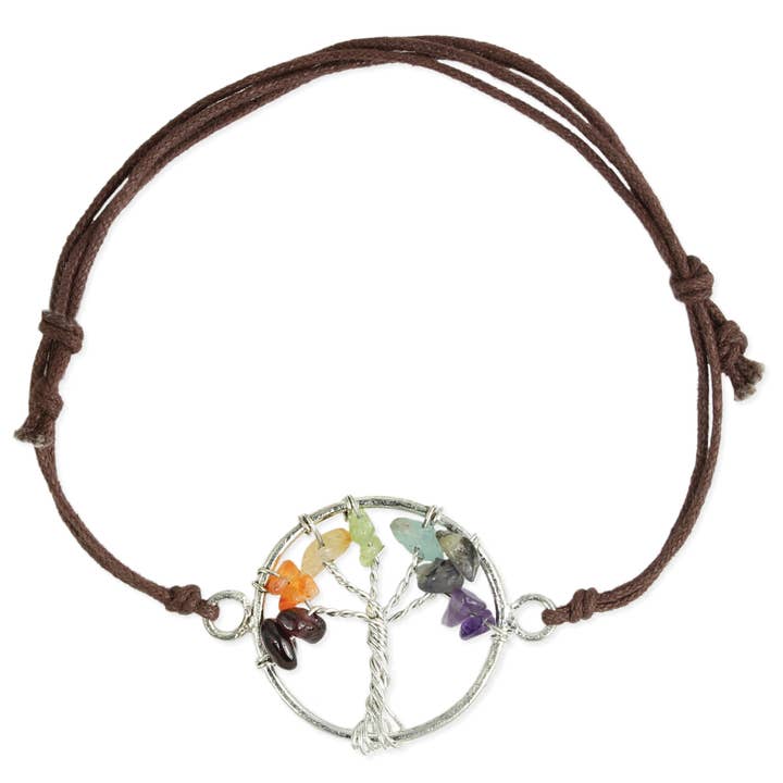 Tree of Life Stone Chip Pull Bracelet for wholesale by ZAD