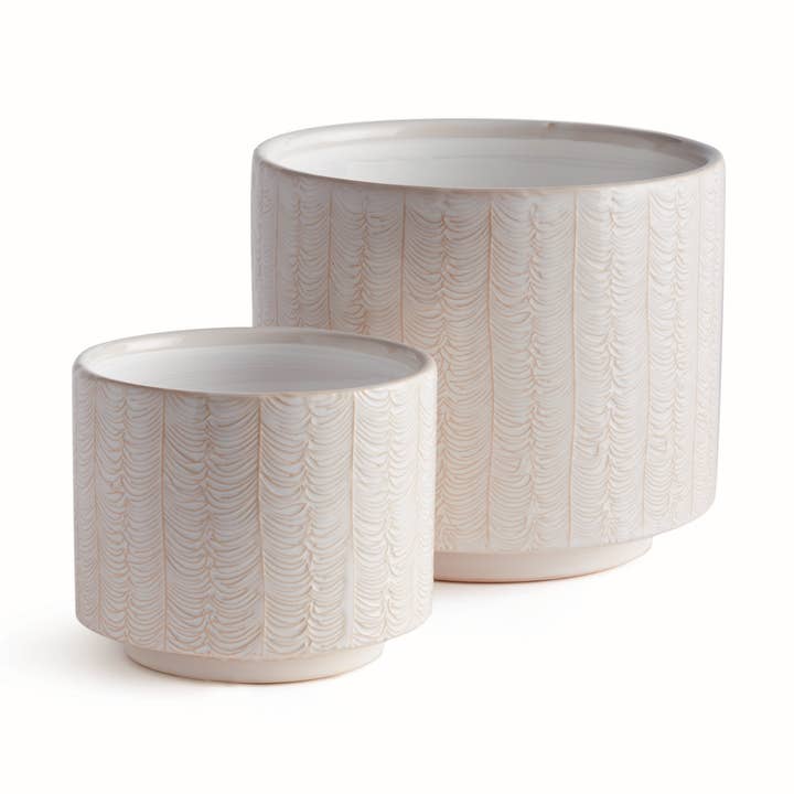 Cortina Pots, White for wholesale by Napa Home & Garden