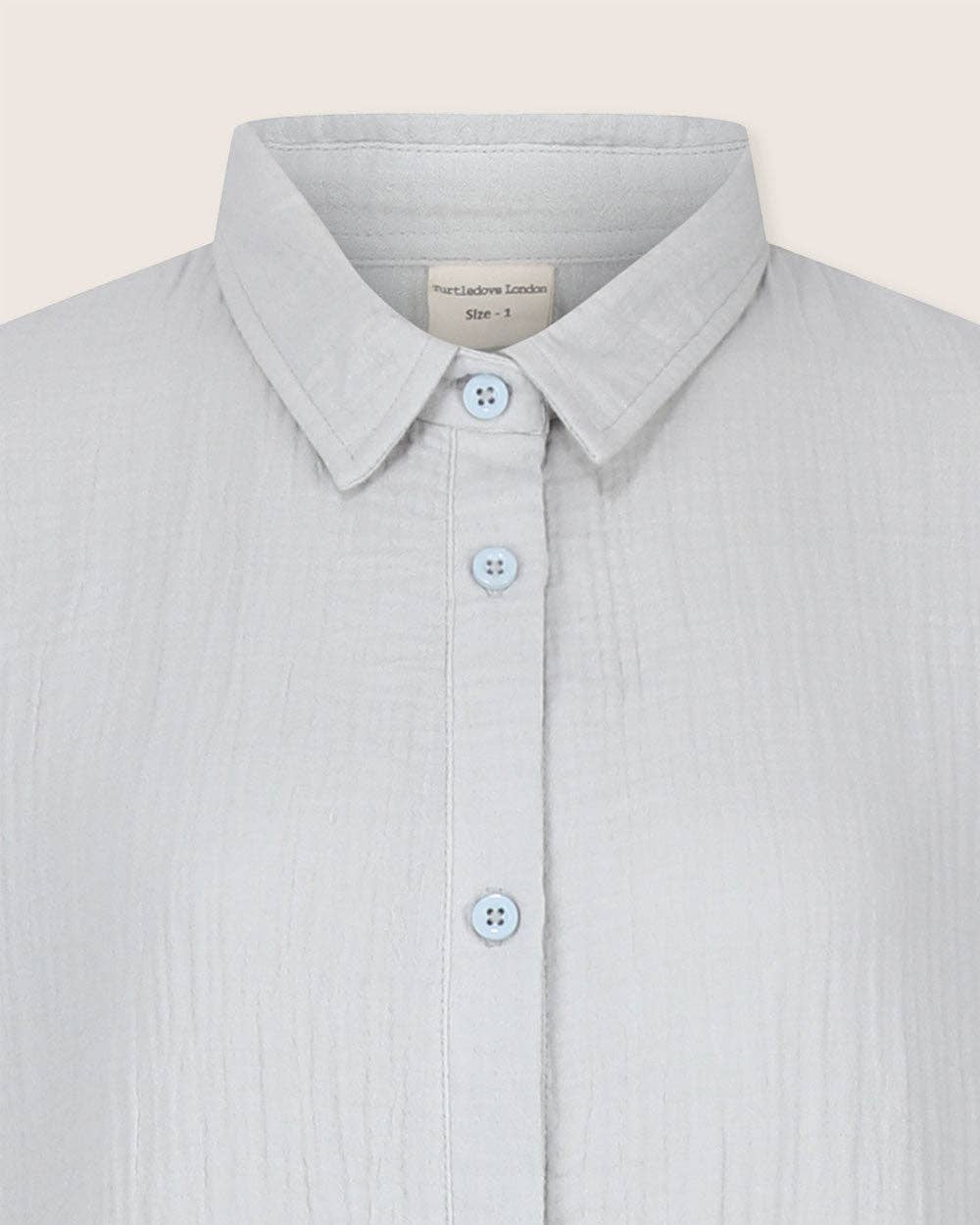 Shana Sky Blue Collared Jumpsuit for wholesale on Faire4