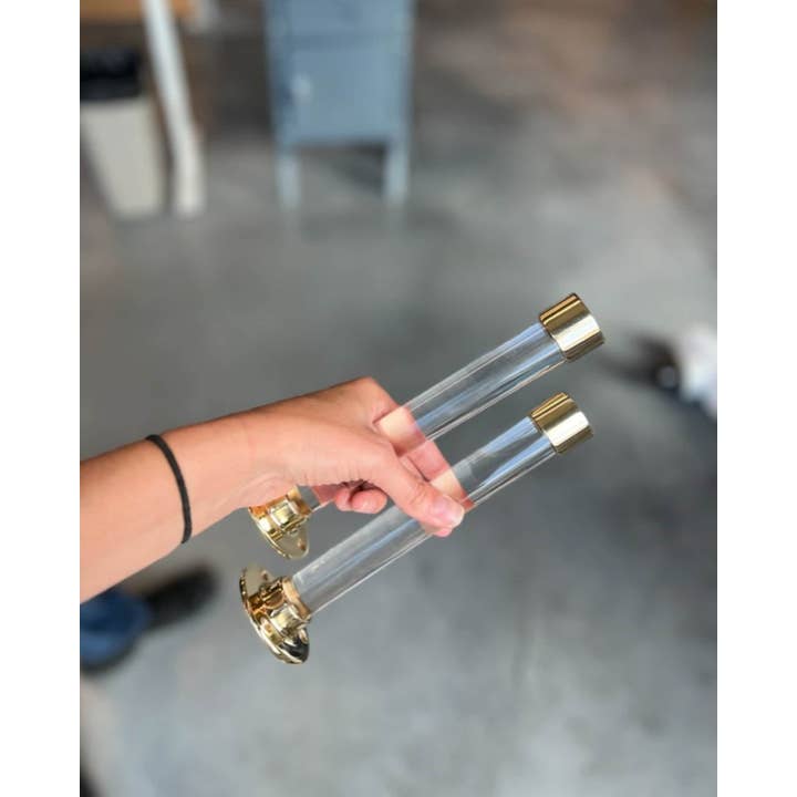 LuxHoldups - Wholesale Wall Hook - Luxholdups Lucite & Brass Valet Hook Wall Organizer
