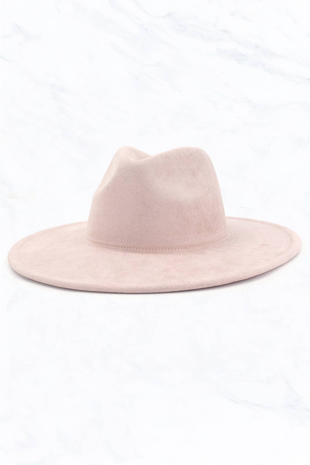 Suede Large Eaves Peach Top Fedora Hat