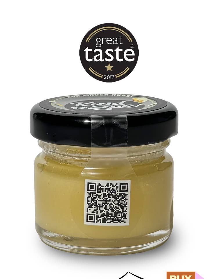 Rå lindhonung, grymhetsfri, monofloral, glasburk 30g för wholesale av Kind to Bee