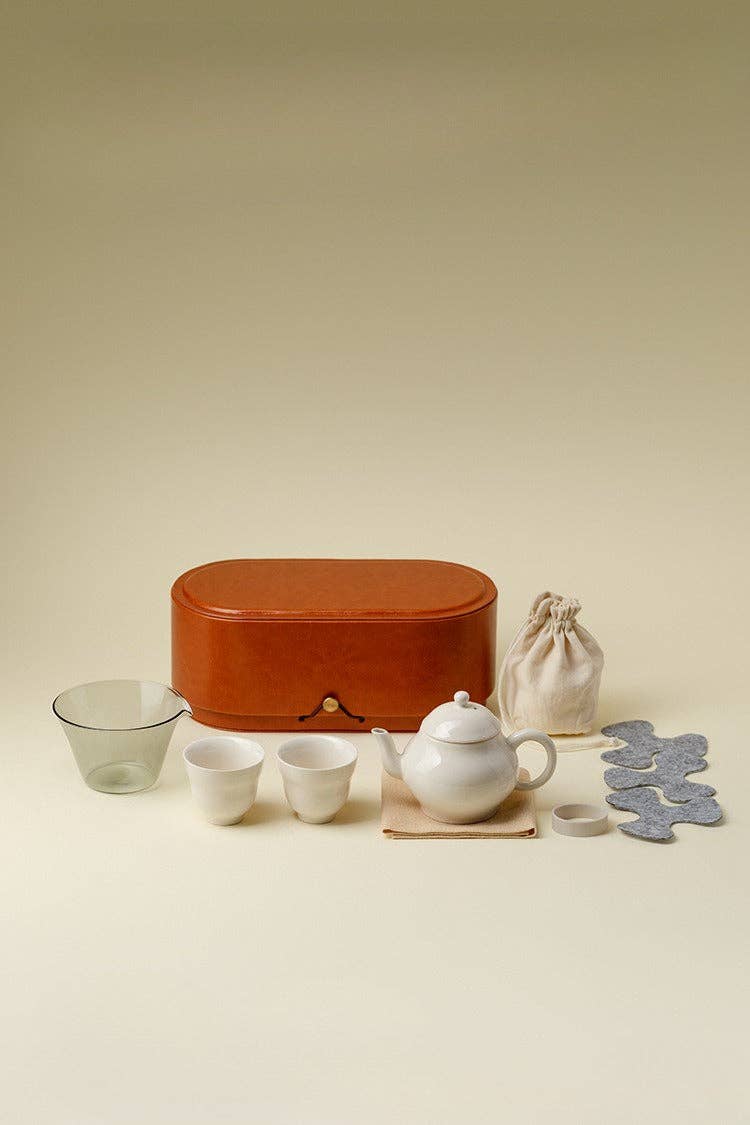 Gohobi （We cover U.S. import duties） – wholesale Tea set – Gohobi Rustic Ash Glaze Travel Tea Set4