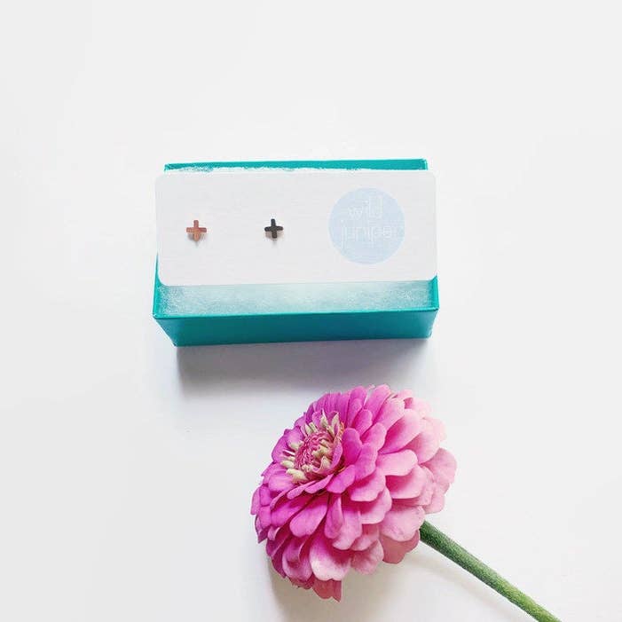 Wild Juniper - Wholesale Stud/Post Earrings - Gold Stud Earrings - Hypoallergenic Studs - Tiny Plus Signs