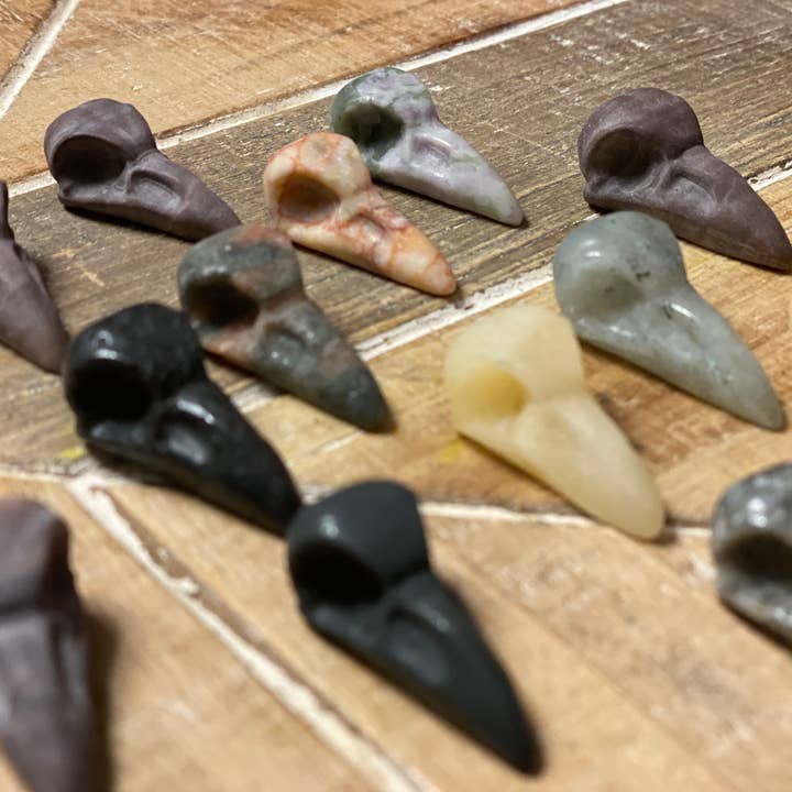 Moon River Designs - Wholesale Spiritual Stone/Crystal - Mini Crystal Bird Skulls Bulk Set Mystery