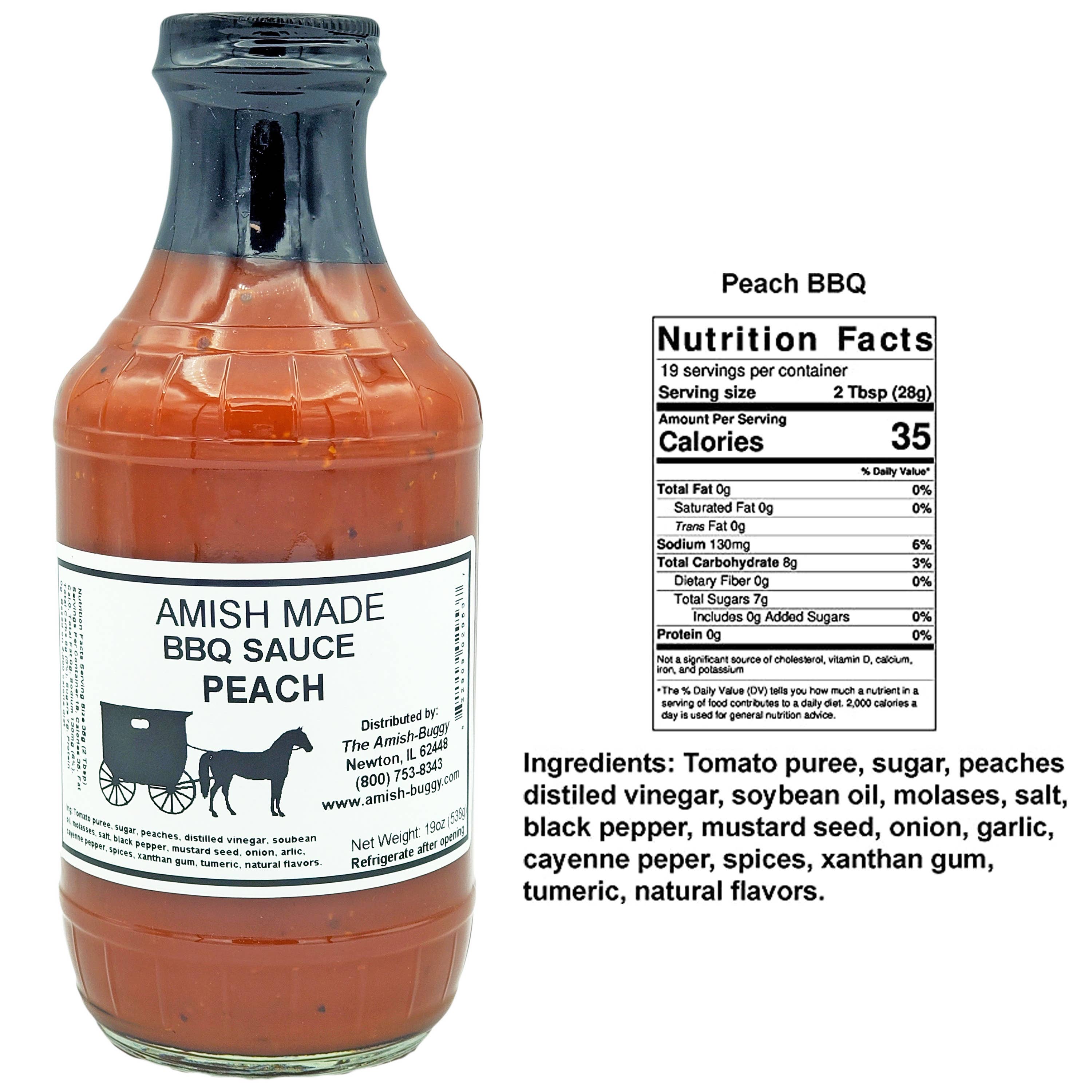 Arndt's Fudgery LLC - Vente Sauces barbecue - Sauce BBQ Amish Made Bocal 19 oz5