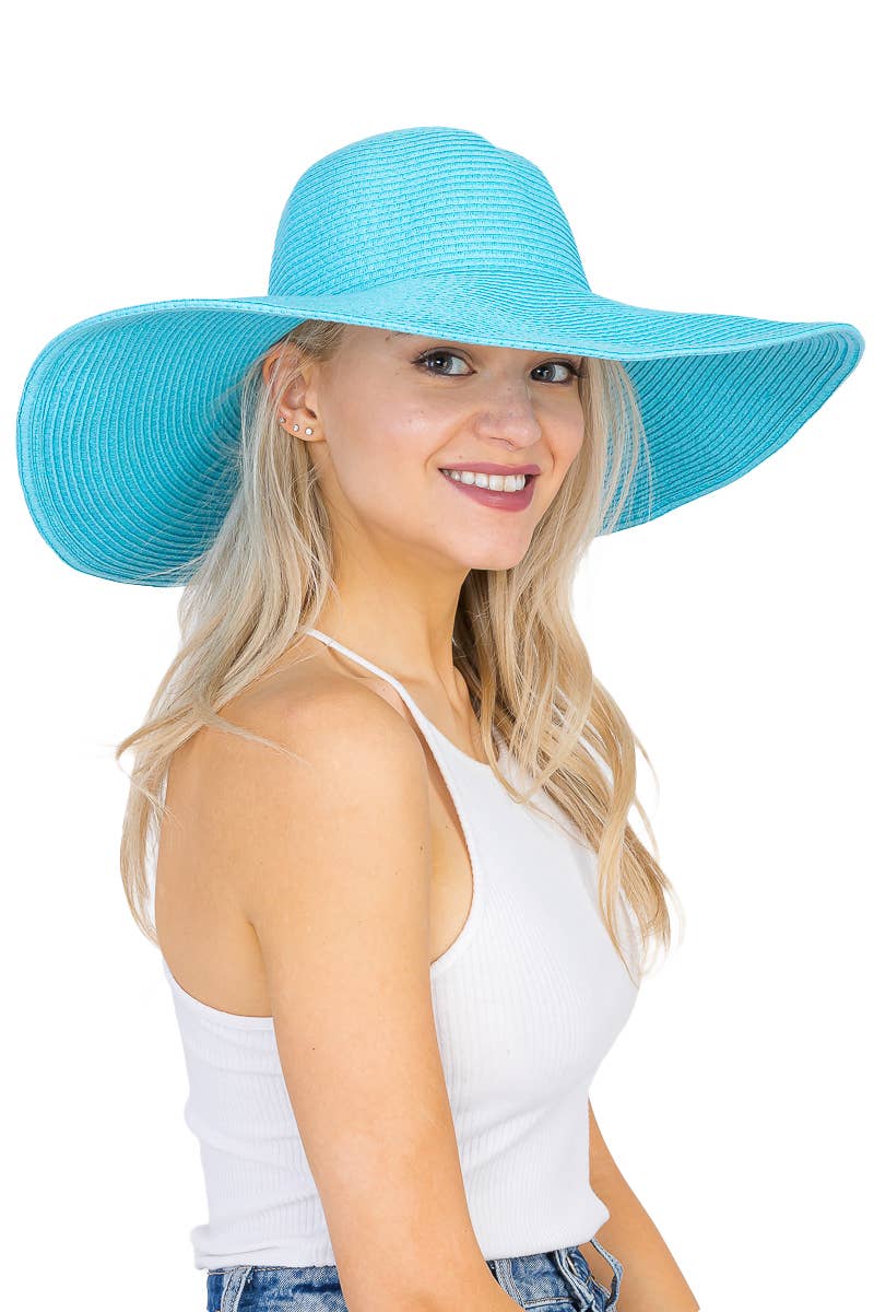 Cap Zone - Wholesale Straw Hat - Women's - Wire Brim Straw Beach Sun Hat53