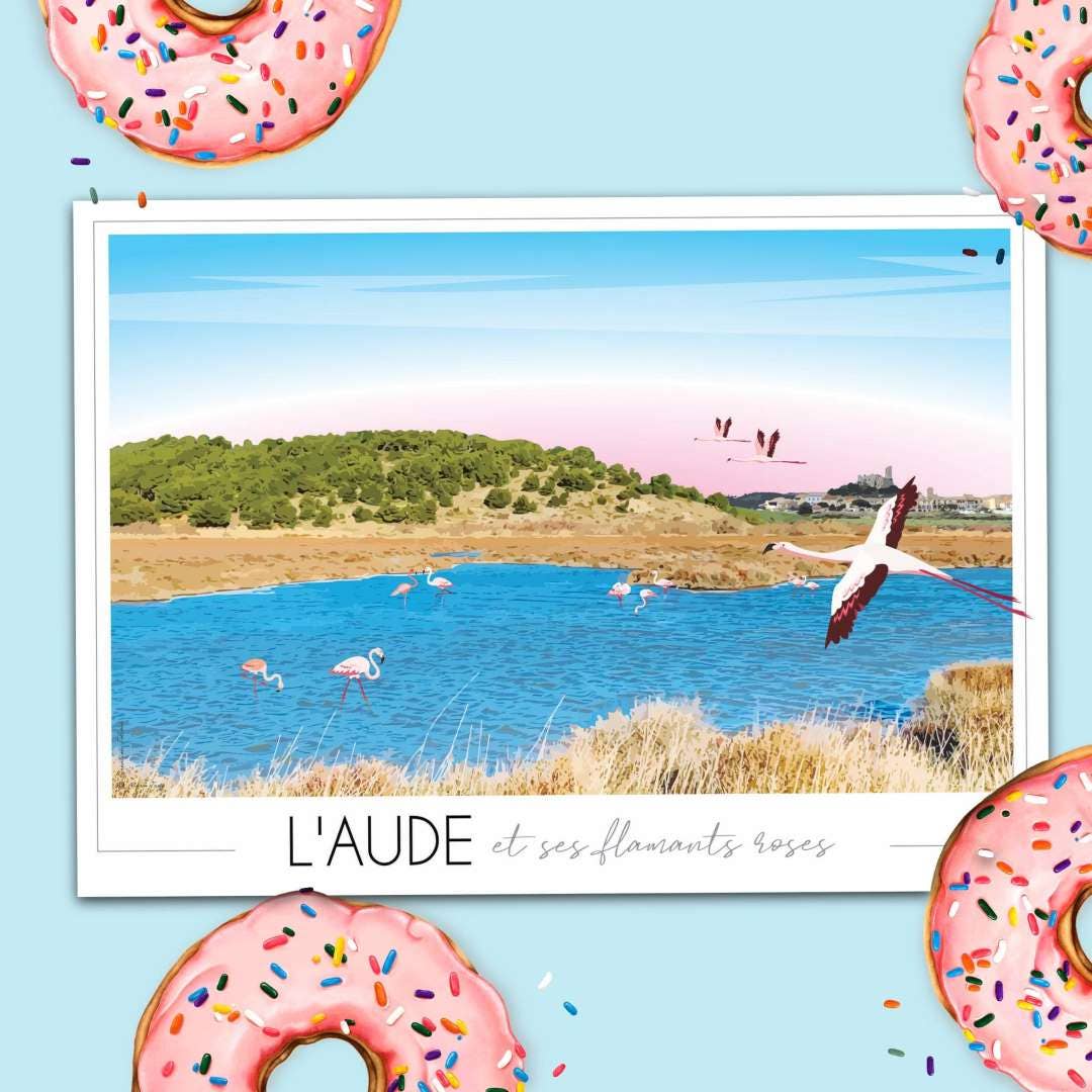 Foliove – wholesale Poster – Visar Aude och hennes flamingor2