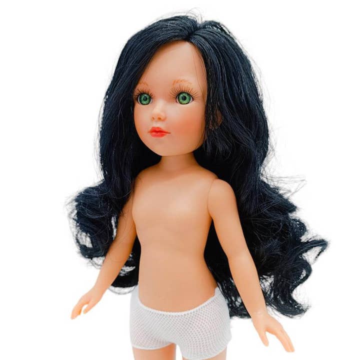 Muñeca de colección y artesanÃa - Wholesale Doll - Kids - Mari's doll 35 cm. 100% nude straight black hair