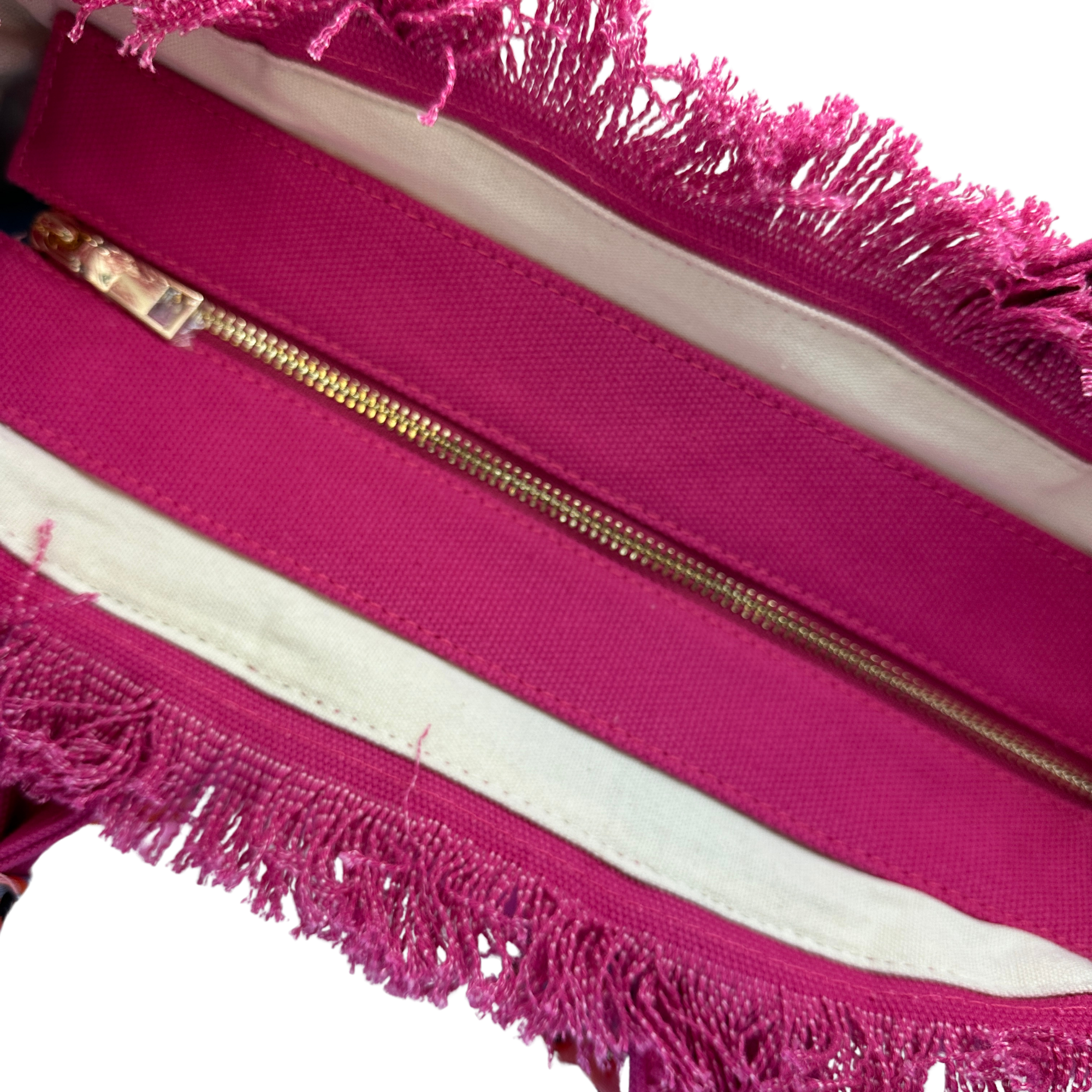 Cthru Purses – Sacola - Mulher por atacado – Saco Tote com Franjas em Rosa com Lenço1