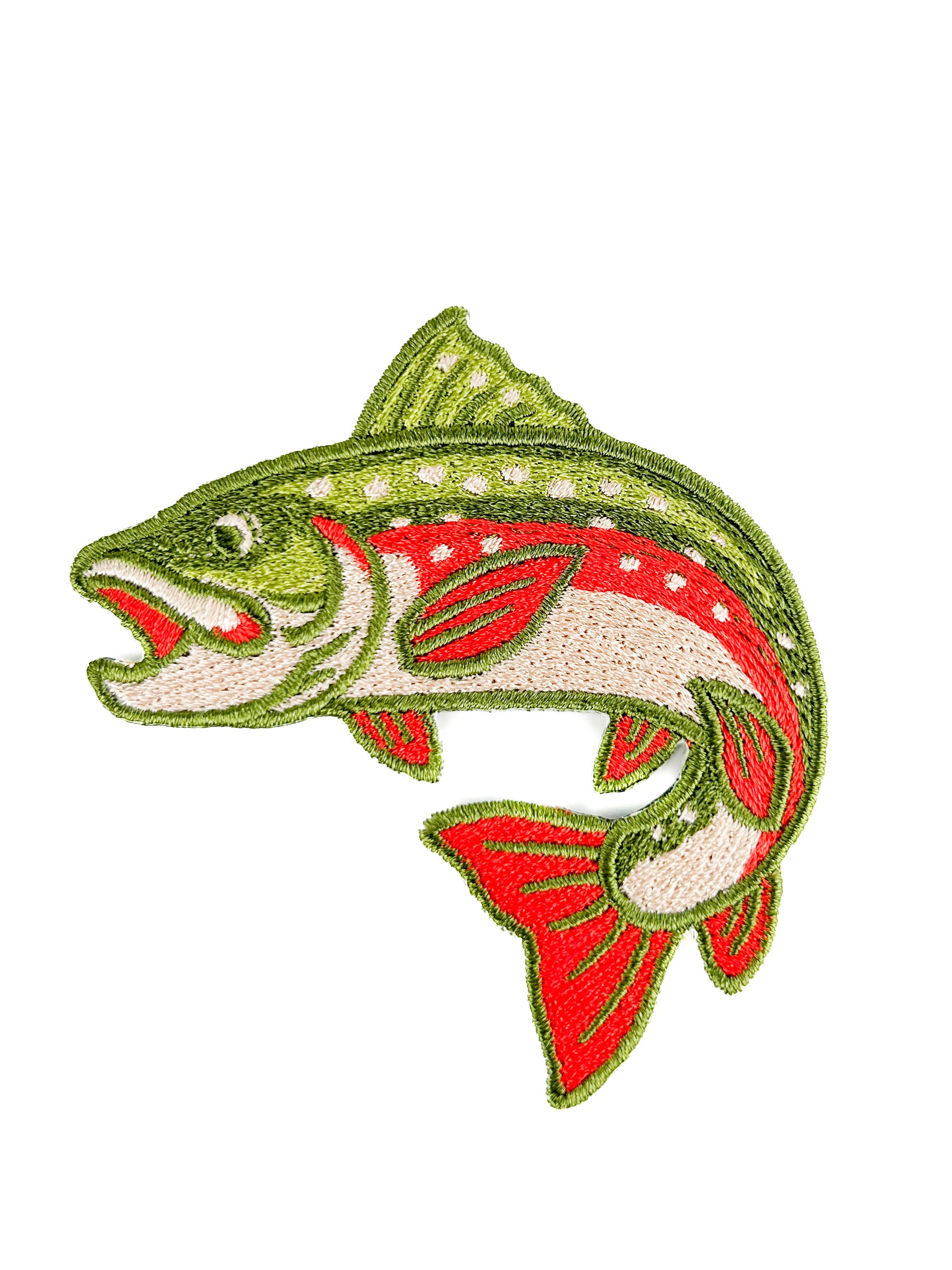 Field Trip Threads - Wholesale Patch - Brook Trout Patch – Embroidered Iron-On Fisherman Patch1