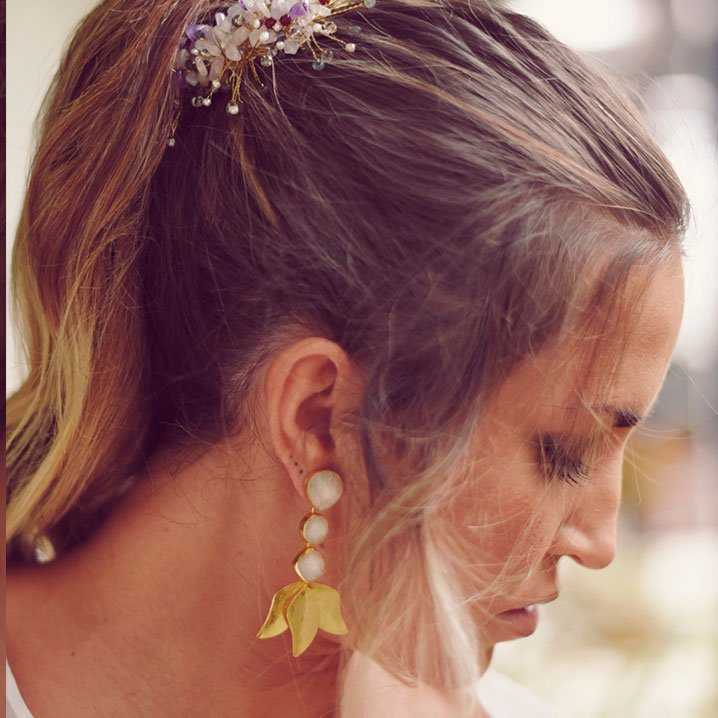 ACUS - Vente Boucles d'oreilles pendantes - Boucles d'oreilles Caprio Pierre de Lune1