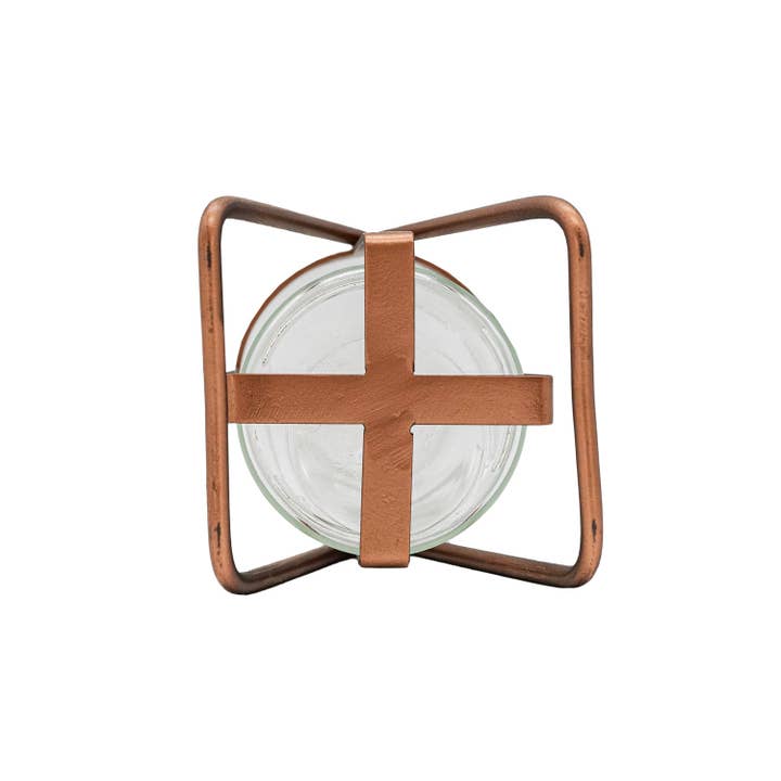 Foreside Home & Garden - Wholesale Vase - Mara Glass Bud Vase Rust Copper