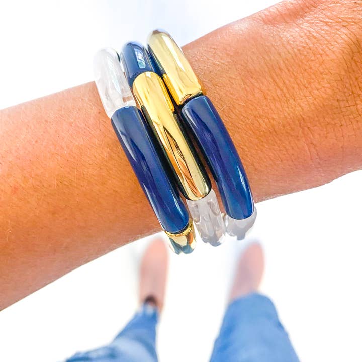 Savvy Bling - Wholesale Jewelry Set - Blue Game Day Bracelets & Necklaces20